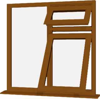 Oak UPVC Window Style 57