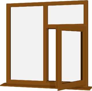 Oak UPVC Window Style 59