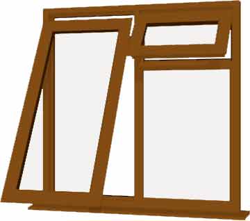 Oak UPVC Window Style 61