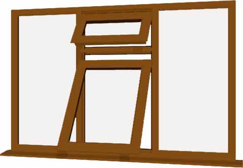 Oak UPVC Window Style 62