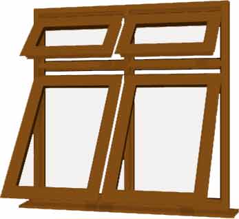 Oak UPVC Window Style 66