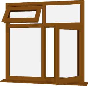 Oak UPVC Window Style 68