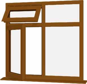 Oak UPVC Window Style 69