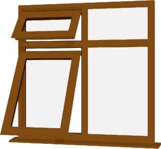 Oak UPVC Window Style 71