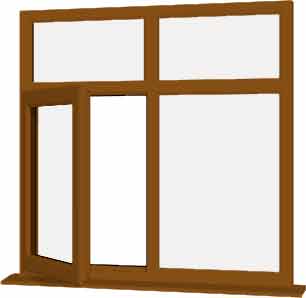 Oak UPVC Window Style 74