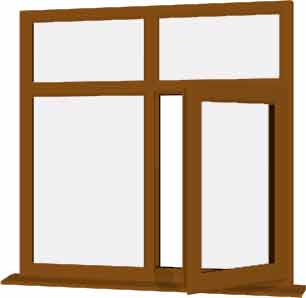 Oak UPVC Window Style 75