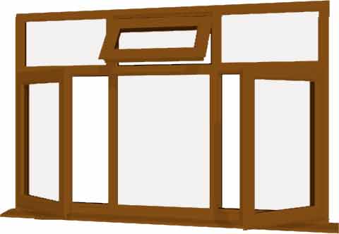 Oak UPVC Window Style 79