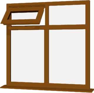 Oak UPVC Window Style 80