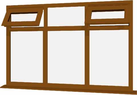Oak UPVC Window Style 82