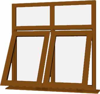 Oak UPVC Window Style 84