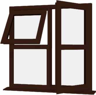 Rosewood UPVC Window Style 123