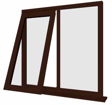 Rosewood UPVC Window Style 16