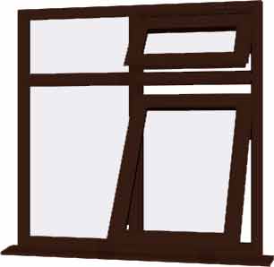 Rosewood UPVC Window Style 72