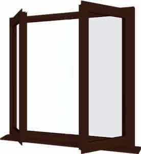 Rosewood UPVC Window Style French