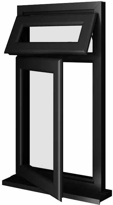 Black UPVC Window Style 11