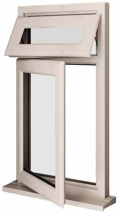 Cream UPVC Window Style 11