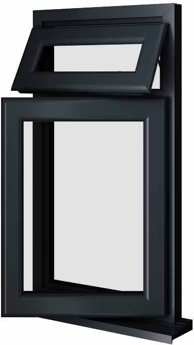 Grey UPVC Window Style 12