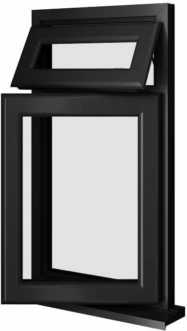 Black UPVC Window Style 12