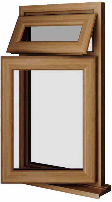 Oak UPVC Window Style 12