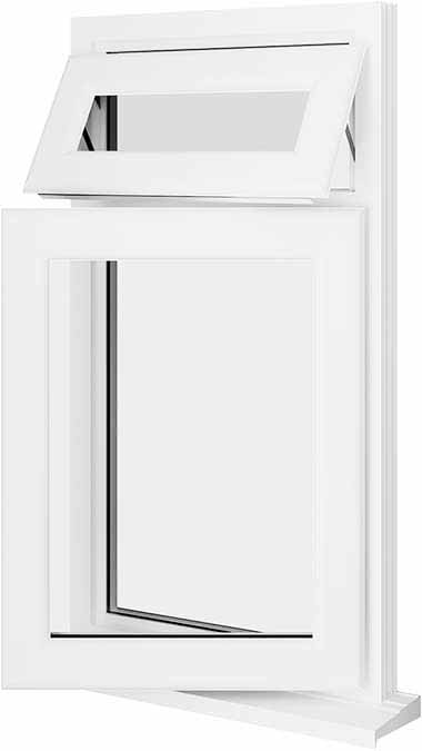White UPVC Window Style 12
