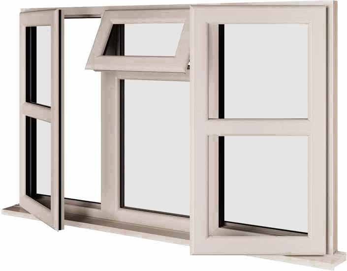 Cream UPVC Window Style 122