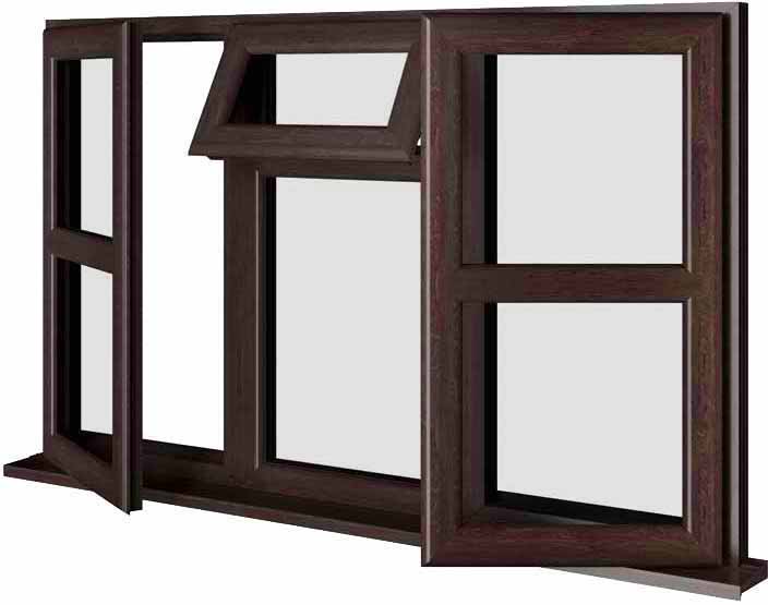 Rosewood UPVC Window Style 122