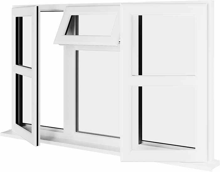 White UPVC Window Style 122
