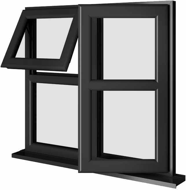 Grey UPVC Window Style 123