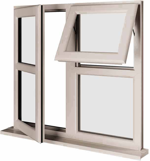 Cream UPVC Window Style 124