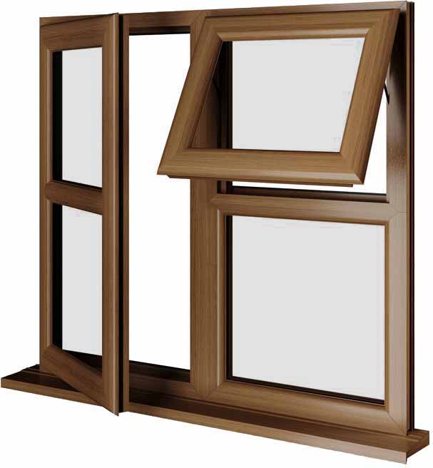 Oak UPVC Window Style 124