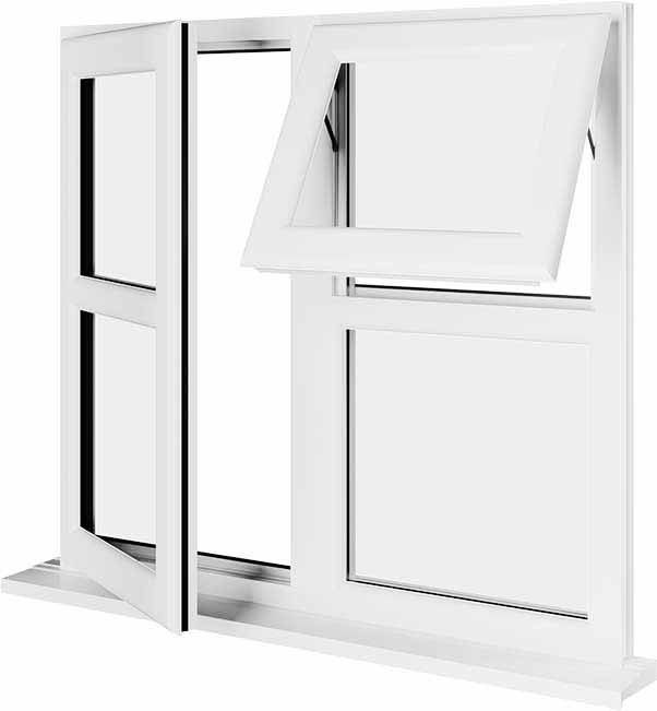 White UPVC Window Style 124