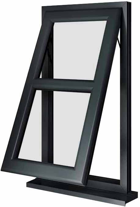 Grey UPVC Window Style 132