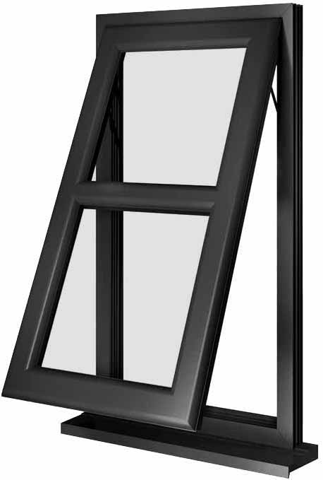 Black UPVC Window Style 132