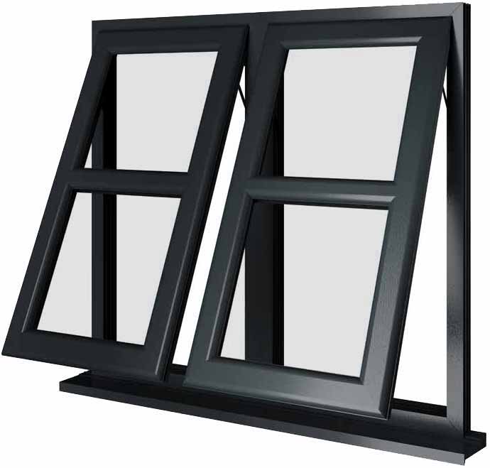 Grey UPVC Window Style 133