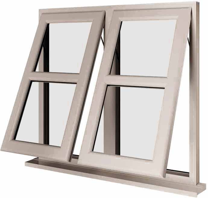Cream UPVC Window Style 133