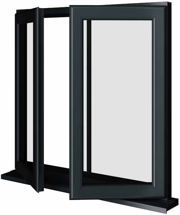 Grey UPVC Window Style 14