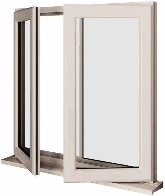 Cream UPVC Window Style 14