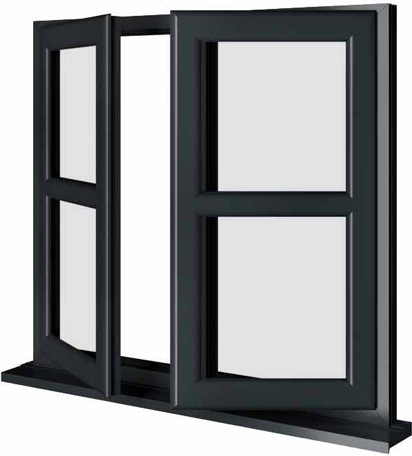 Grey UPVC Window Style 144