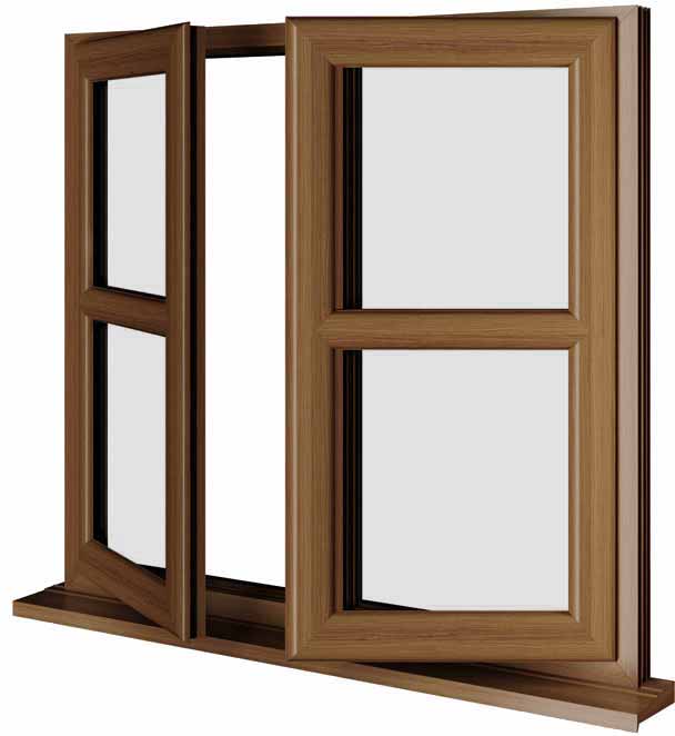 Oak UPVC Window Style 144