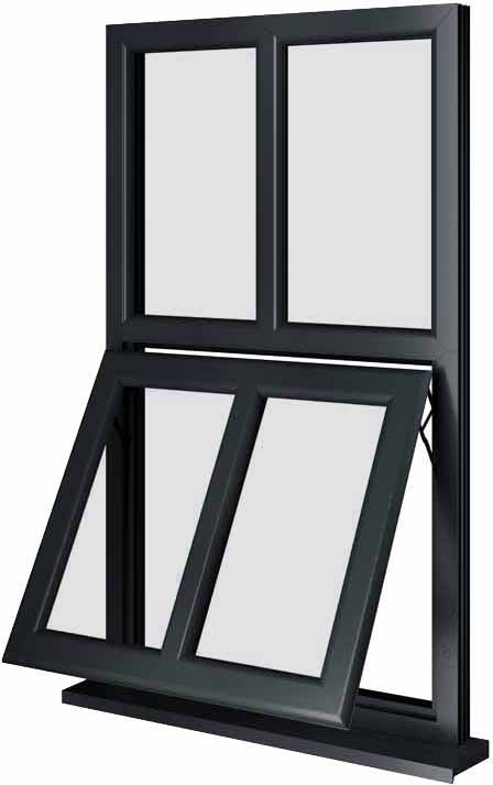 Grey UPVC Window Style 145
