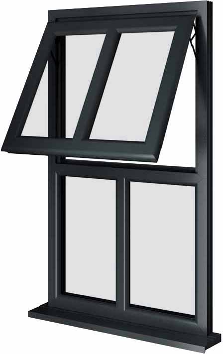 Grey UPVC Window Style 146