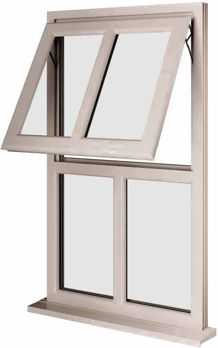 Cream UPVC Window Style 146