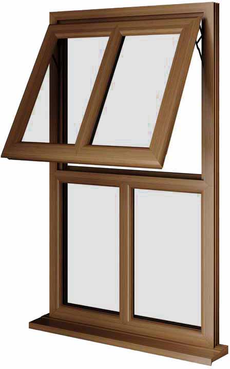 Oak UPVC Window Style 146