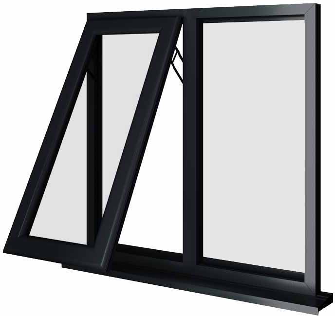 Grey UPVC Window Style 16