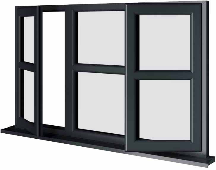 Grey UPVC Window Style 164