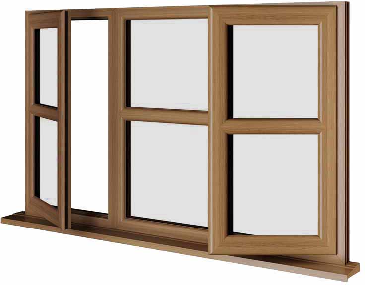 Oak UPVC Window Style 164