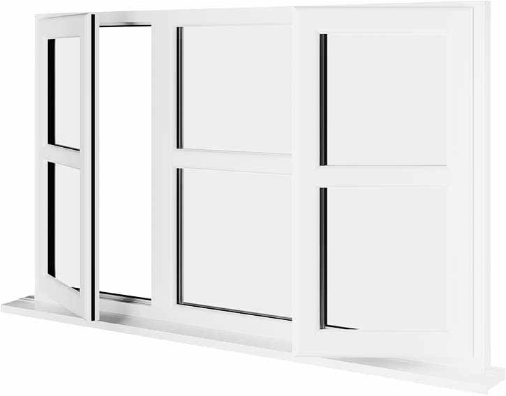 White UPVC Window Style 164