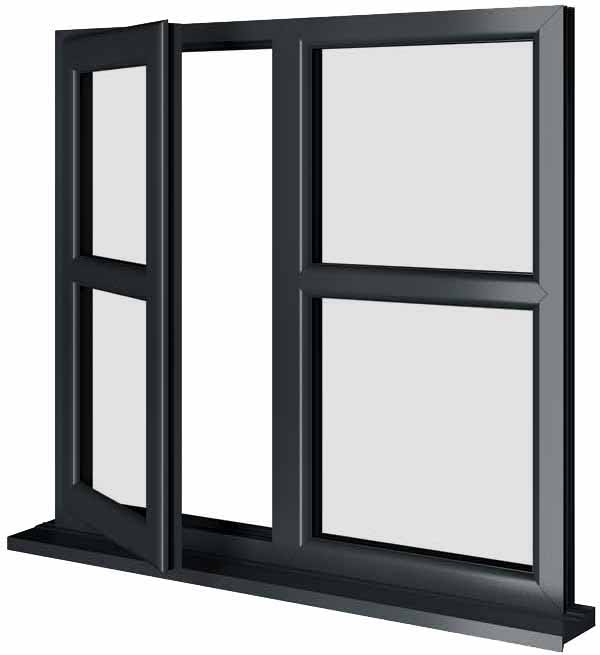 Grey UPVC Window Style 165