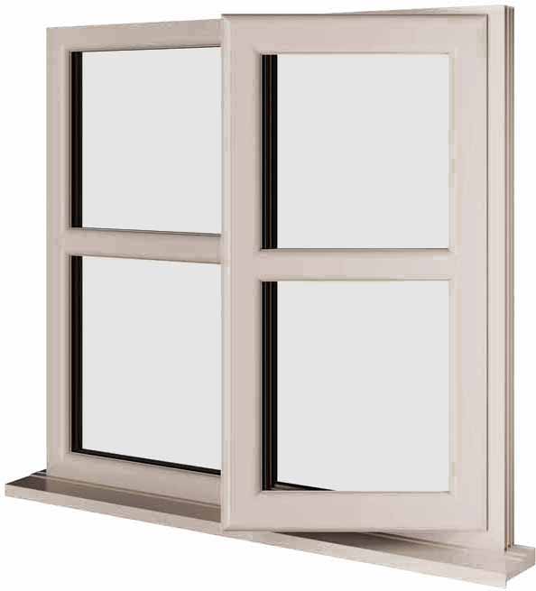 Cream UPVC Window Style 166