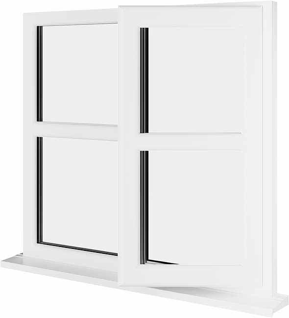 White UPVC Window Style 166